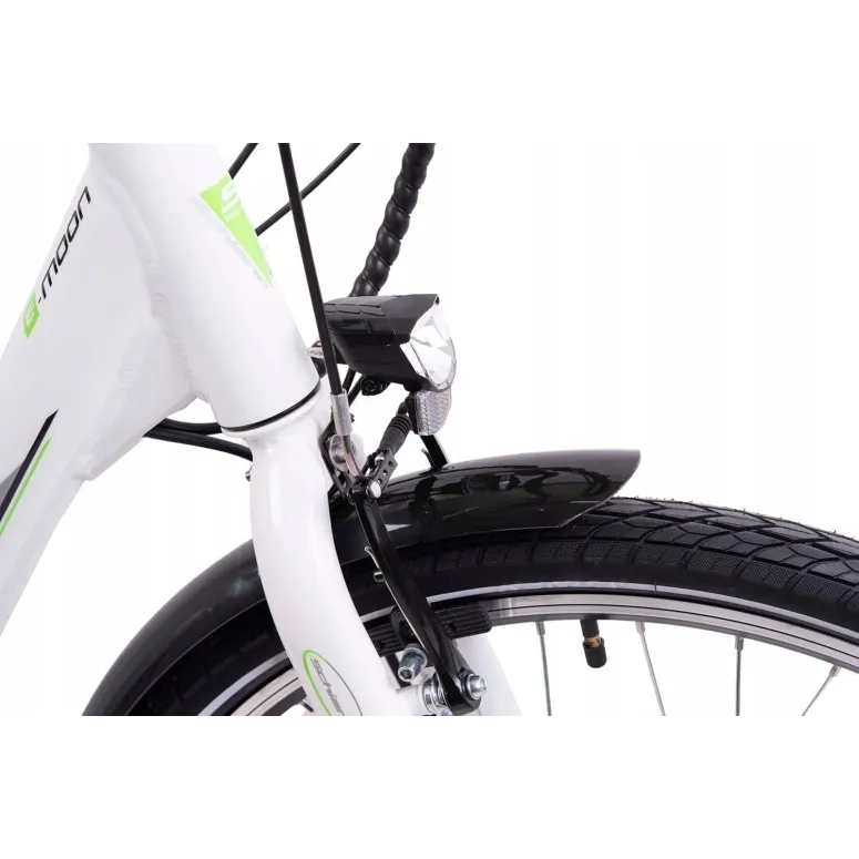 Elektryczny Rower Miejski 26 Revo Wspomaganie V-Brake Alu Bagażnik Światła