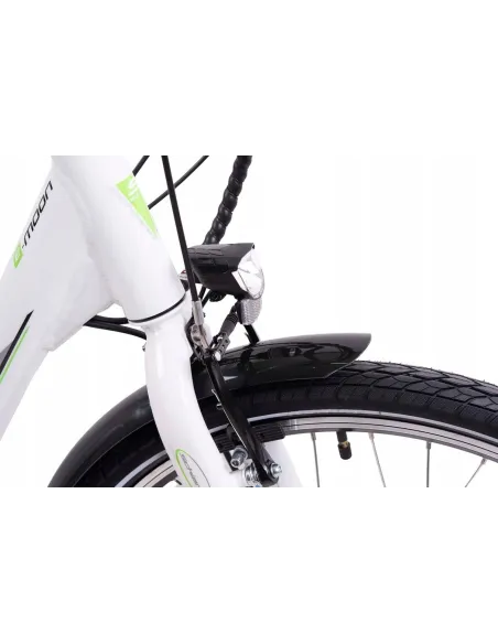 Elektryczny Rower Miejski 26 Revo Wspomaganie V-Brake Alu Bagażnik Światła