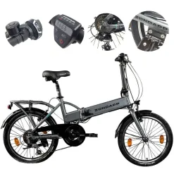 Elektryczny Rower Miejski 20 ALU Składak Męski Damski E-bike Zasięg 60km