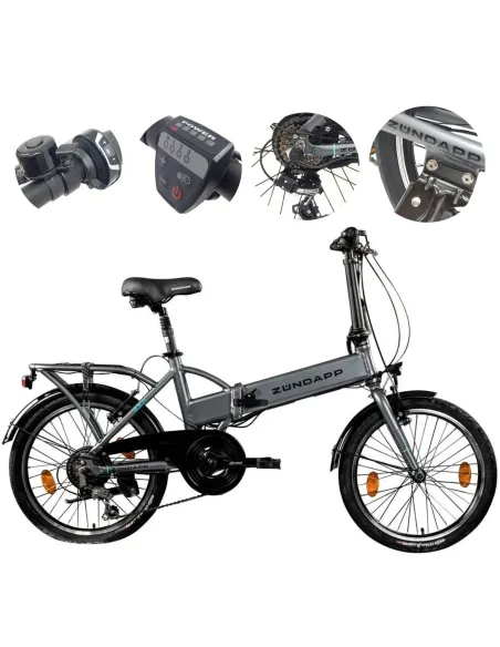 Elektryczny Rower Miejski 20 ALU Składak Męski Damski E-bike Zasięg 60km