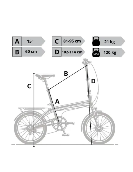 Elektryczny Rower Miejski 20 ALU Składak Męski Damski E-bike Zasięg 60km