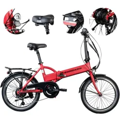 Elektryczny Rower Miejski 20 ALU Składak Męski Damski E-bike Zasięg 60km