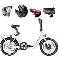 Rower Elektryczny Miejski 20" Alu Shimano Nexus Składak Składany 250W Świat