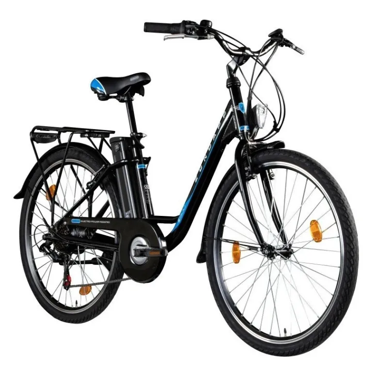 Rower Elektryczny Miejski Damski 28" Stal V-brake Revo Światła Dzwonek