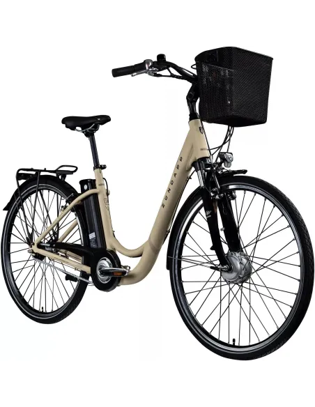 Rower Elektryczny Damski 28" Alu V-brake Nexus Dzwonek Światła Koszyk