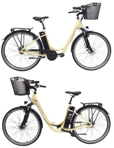 Rower Elektryczny Damski 28" Alu V-brake Nexus Dzwonek Światła Koszyk