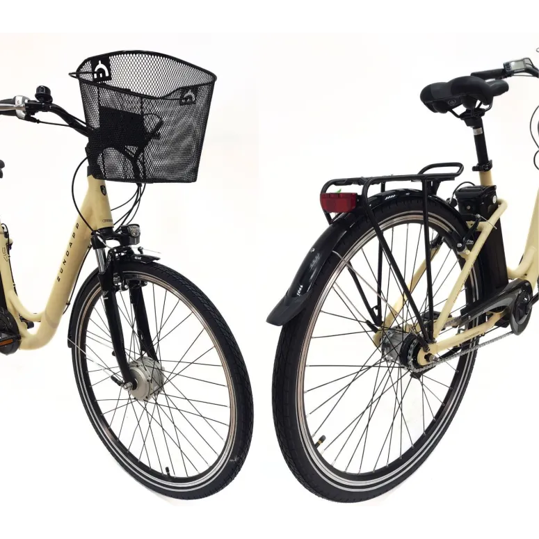 Rower Elektryczny Damski 28" Alu V-brake Nexus Dzwonek Światła Koszyk