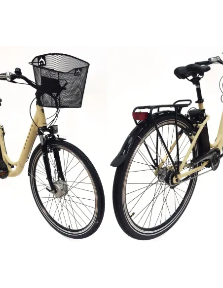 Rower Elektryczny Damski 28" Alu V-brake Nexus Dzwonek Światła Koszyk