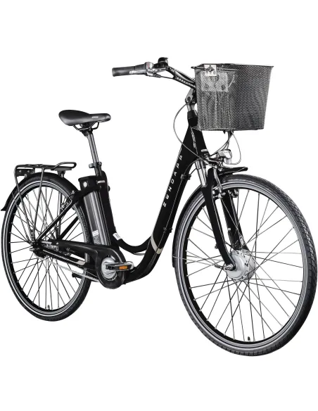 Rower Elektryczny Damski 28" Alu V-brake Nexus Dzwonek Światła Koszyk