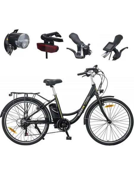 Rower Elektryczny Miejski 26" Alu 25km/h Uniseks 250W V-brake 7-biegów