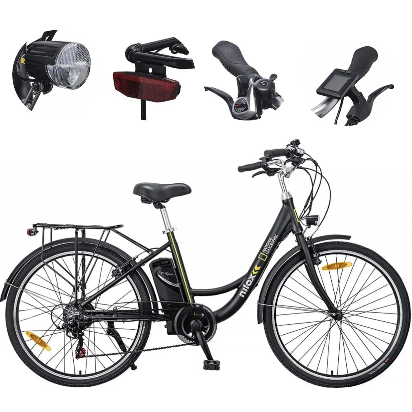 Rower Elektryczny Miejski 26" Alu 25km/h Uniseks 250W V-brake 7-biegów