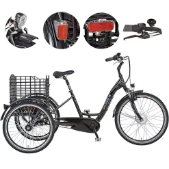 Rower Elektryczny Miejski 26/24" Alu Nexus 3-Kołowy 36V 250W 25km/h Światła