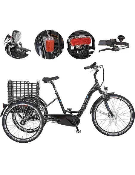 Rower Elektryczny Miejski 26/24" Alu Nexus 3-Kołowy 36V 250W 25km/h Światła