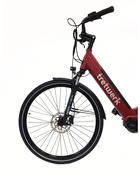 Elektryczny Rower Miejski Damski 28" ALU Hydraulika Nexus Światła Bagażnik