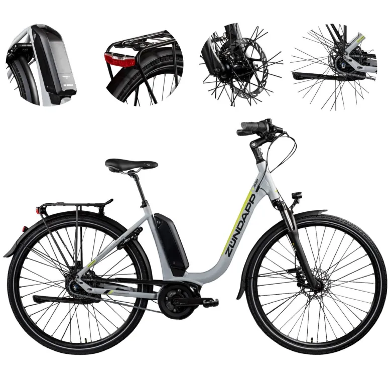 Rower Elektryczny Miejski Damski 28" Bosch 250W Hydraulika 25km/h Bagażnik