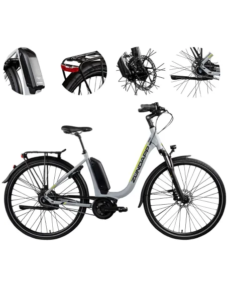 Rower Elektryczny Miejski Damski 28" Bosch 250W Hydraulika 25km/h Bagażnik