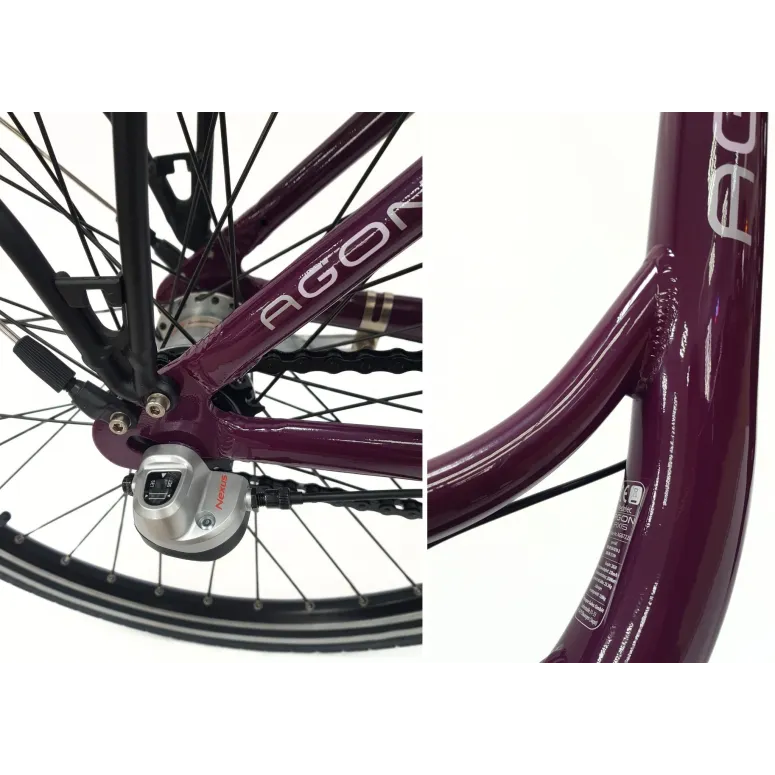 Rower Elektryczny Miejski Damski 26" Nexus 250W Bagażnik Światła 25 km/h