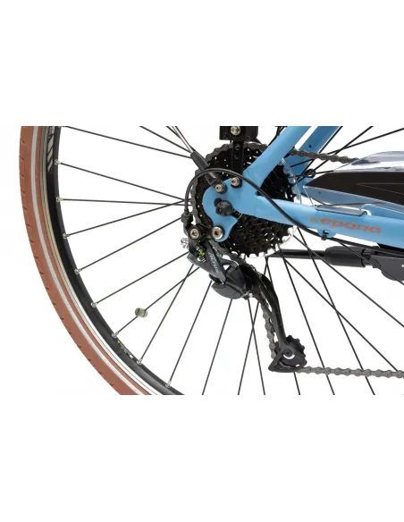 Rower Elektryczny Damski Miejski Alu 250 W Shimano LCD Błotniki Bagażnik