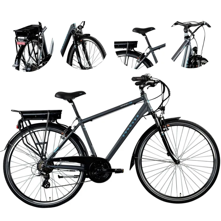 Rower Elektryczny Męski 28 Trekkingowy 250W ALU Wspomaganie 3 Tryby Bagaż