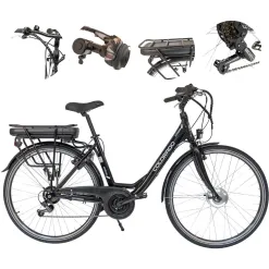 Rower Elektryczny Trekkingowy 28" 25km/h Unisex 13Ah LCD Bagażnik Światła