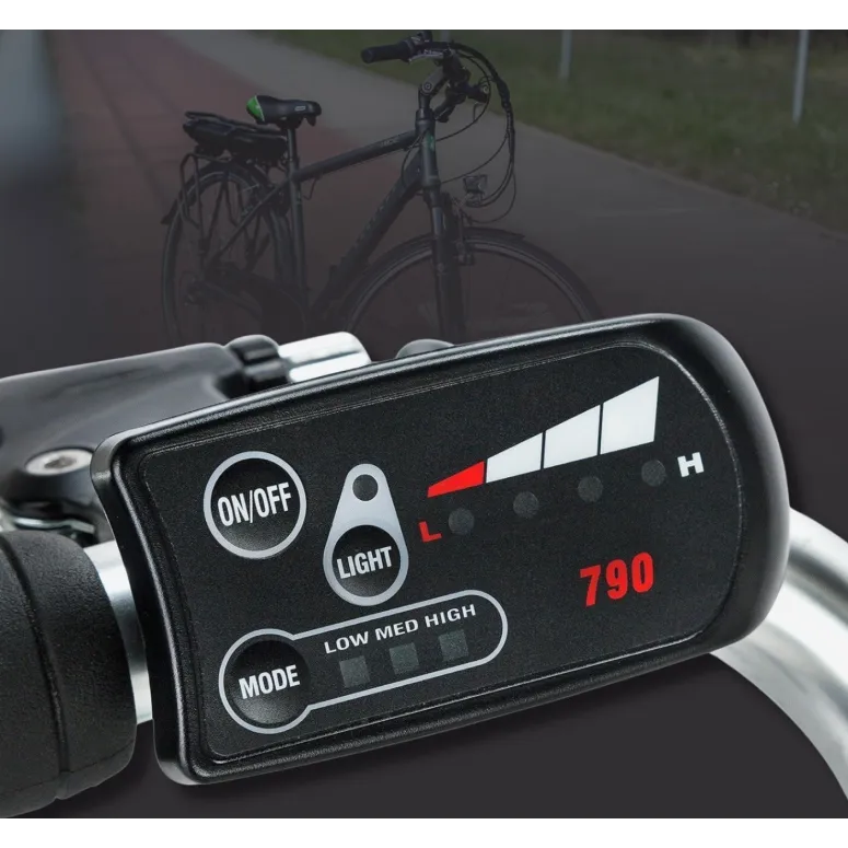 Elektryczny Rower Trekkingowy 28 ALU 3 Tryby Błotniki 21 Biegów Dzwonek