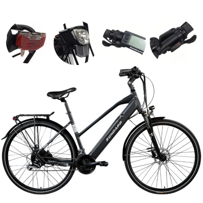 Elektryczny Rower Trekkingowy Damski 28 Hydraulika ALU Wspomaganie Cyngle