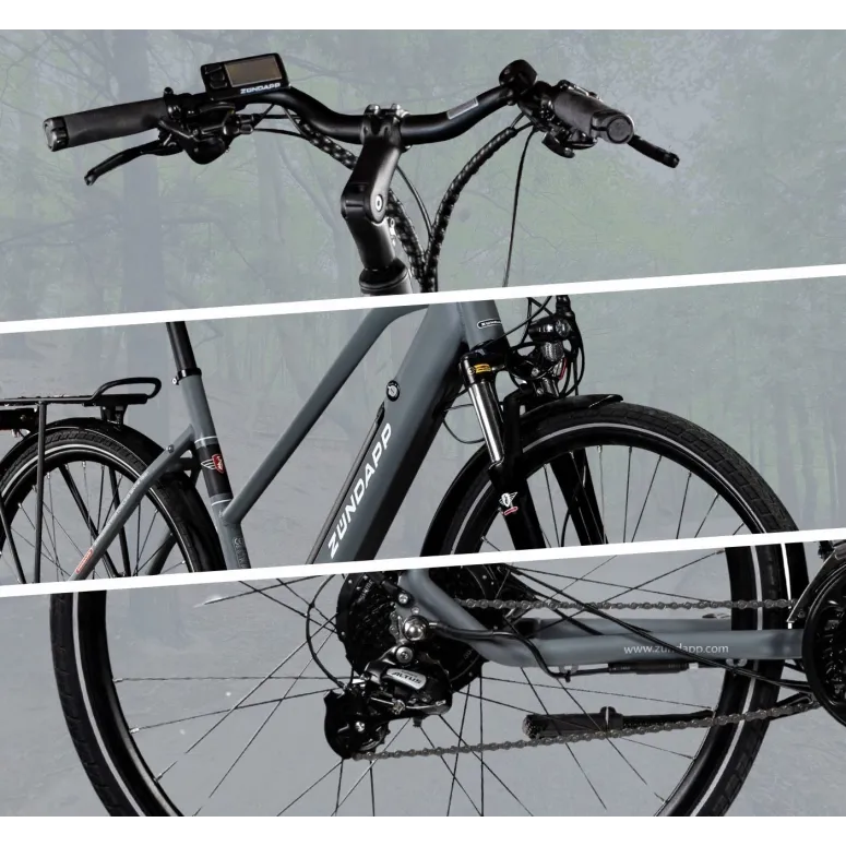 Trekkingowy Rower Elektryczny 28 Hydraulika Alu Wspomaganie Światła Stopka