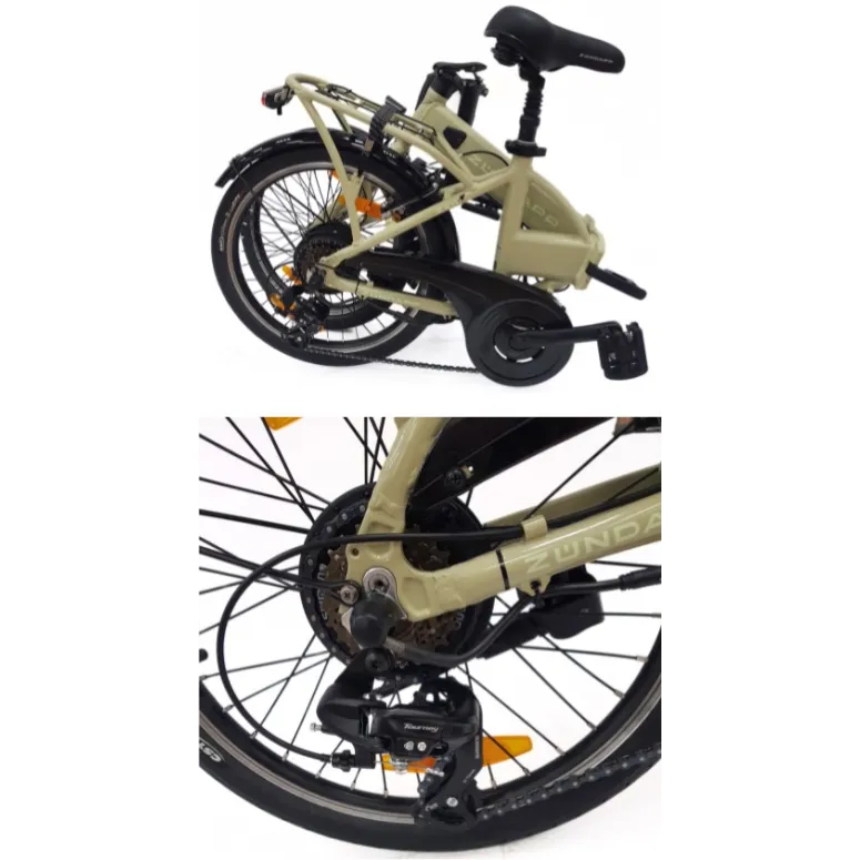 Rower Elektryczny Składany 20" Alu 9,6Ah 90km 250W Revo Bagażnik Światła