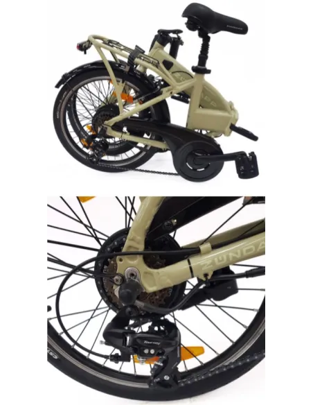 Rower Elektryczny Składany 20" Alu 9,6Ah 90km 250W Revo Bagażnik Światła