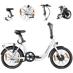 Elektryczny Rower Miejski 20 ALU 250W Nexus Bagaż 5 Trybów Błotniki Stopka