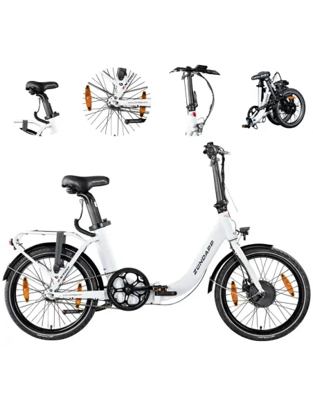 Elektryczny Rower Miejski 20 ALU 250W Nexus Bagaż 5 Trybów Błotniki Stopka