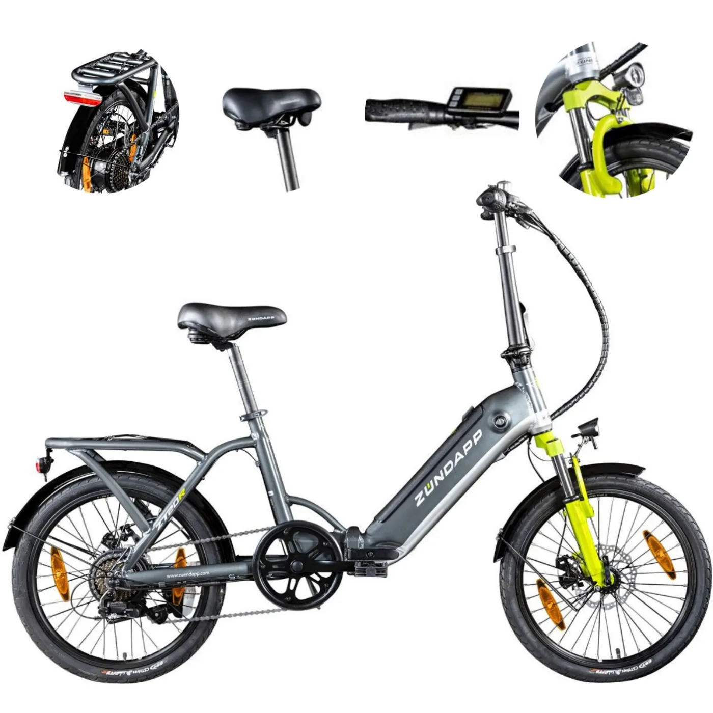 Elektryczny Rower Składany 20 ALU Męski Damski Miejski Bagaż Składak Tarcze