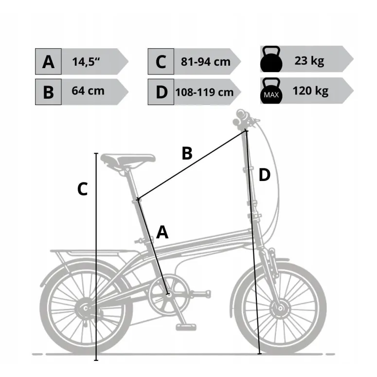 Elektryczny Rower Składany 20 ALU Męski Damski Miejski Bagaż Składak Tarcze