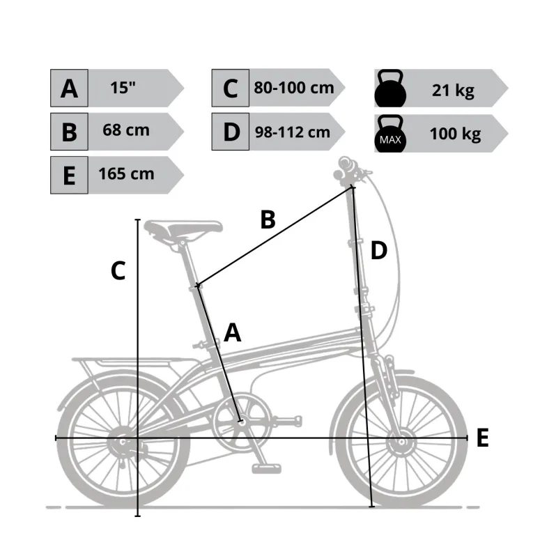 Składany Rower Elektryczny Miejski 20 Nexus 3 Bagażnik Światła Wspomaganie