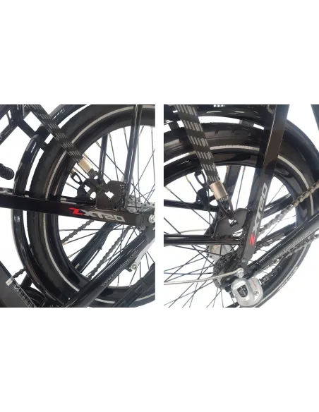Składany Rower Elektryczny Miejski 20 Nexus 3 Bagażnik Światła Wspomaganie