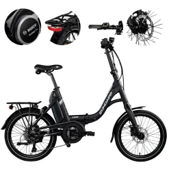 Składany Rower Elektryczny Uniwersalny 20" Bosch Nexus Tarcze Oświetlenie