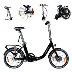 Rower Elektryczny Składany 20" 250 W ALU Nexus Bagażnik Światła Wspomaganie