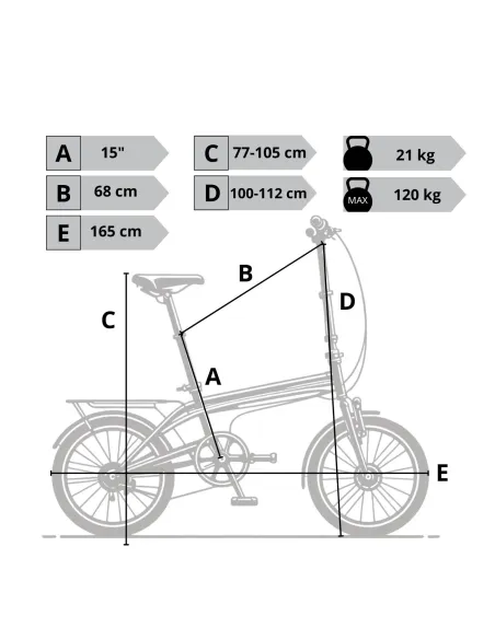 Rower Elektryczny Składany 20" 250 W ALU Nexus Bagażnik Światła Wspomaganie