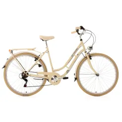 Rower Miejski Damski Retro 28 Bagażnik 6 Biegów