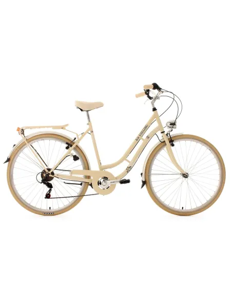 Rower Miejski Damski Retro 28 Bagażnik 6 Biegów