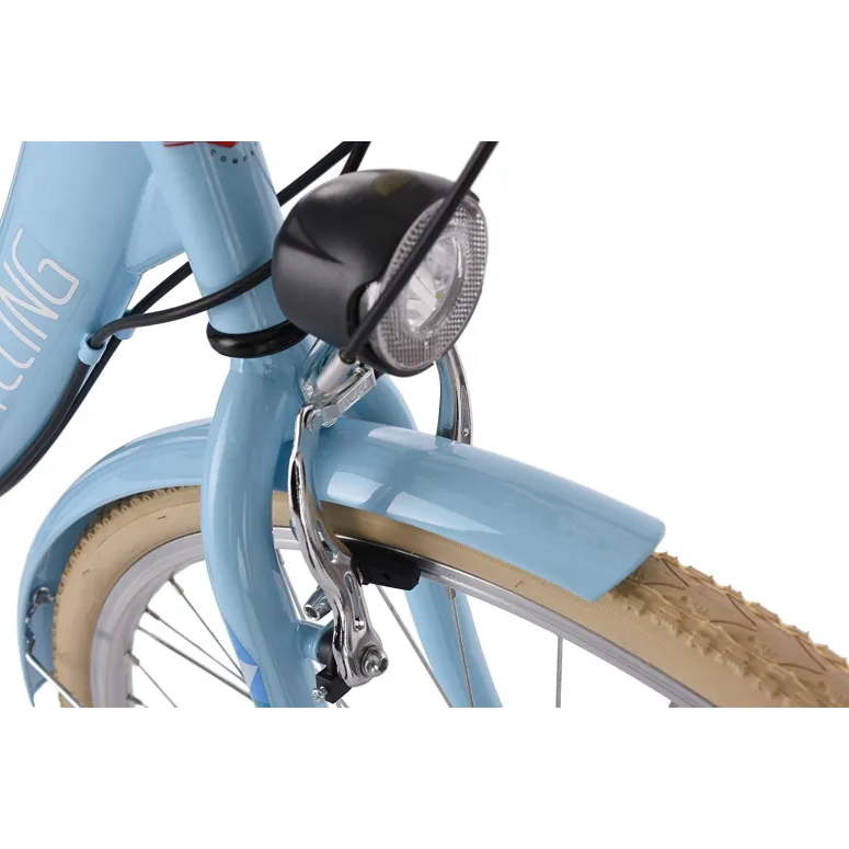 Damski Rower Miejski Dziewczęcy 28 Oświetlenie