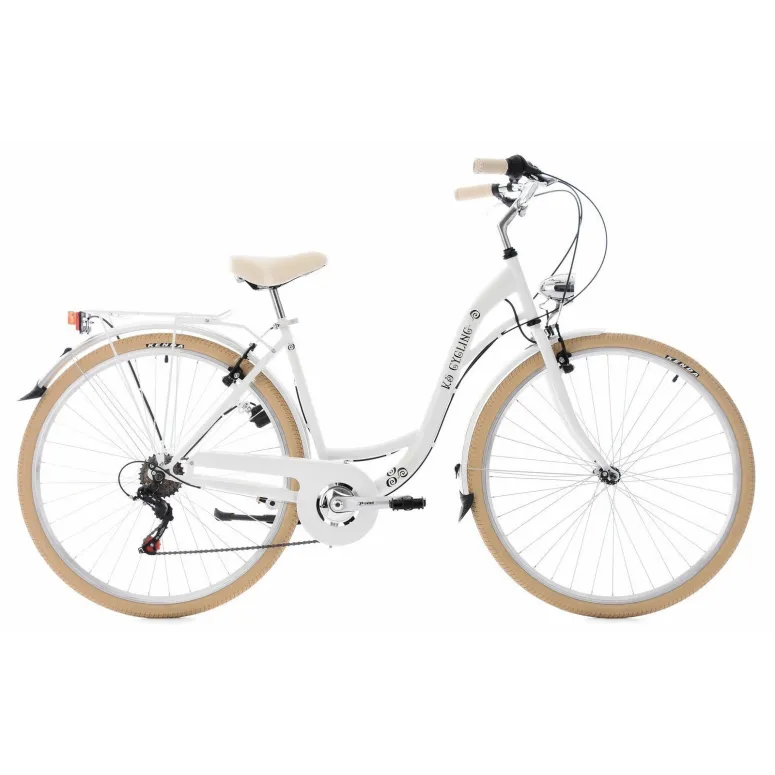 Rower Miejski Damski Retro 28 Dziewczęcy 6 Biegów
