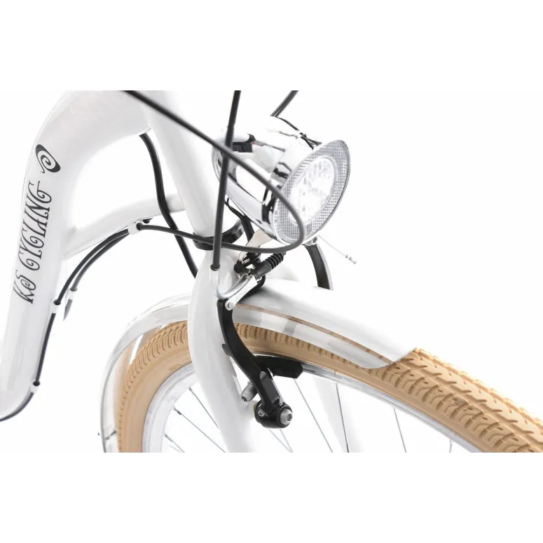 Rower Miejski Damski Retro 28 Dziewczęcy 6 Biegów