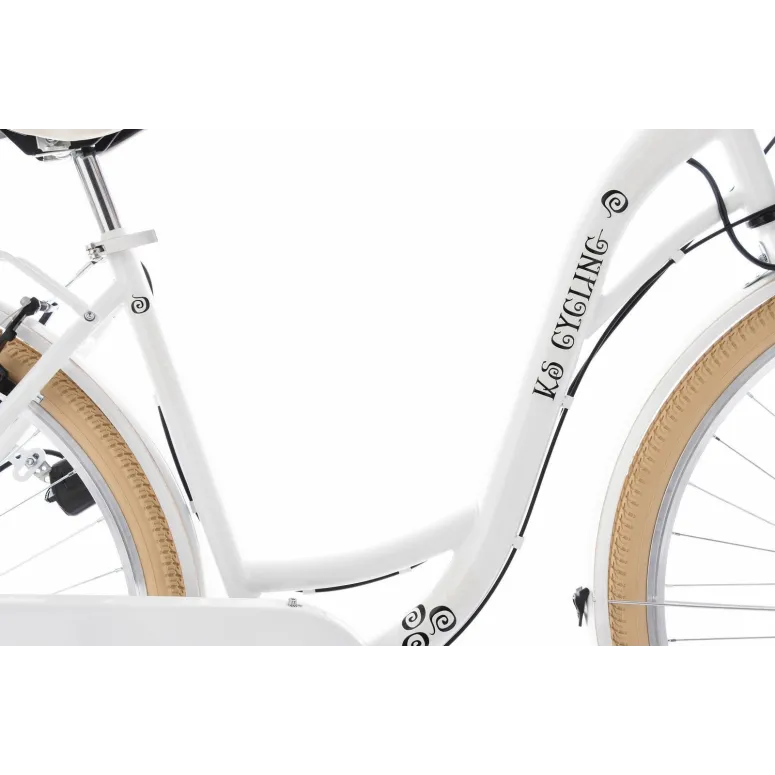 Rower Miejski Damski Retro 28 Dziewczęcy 6 Biegów