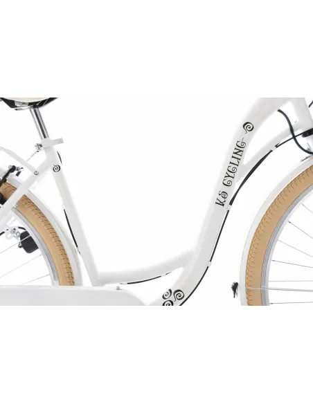Rower Miejski Damski Retro 28 Dziewczęcy 6 Biegów