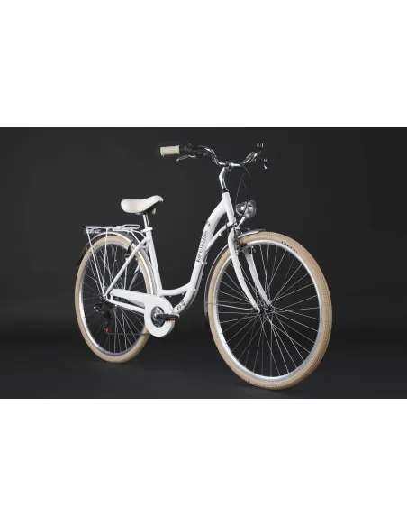 Rower Miejski Damski Retro 28 Dziewczęcy 6 Biegów