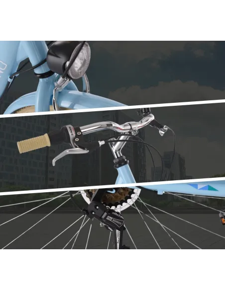 Damski Rower Miejski Koła 28 Dziewczęcy Bagaż Oświetlenie Stopka Błotniki