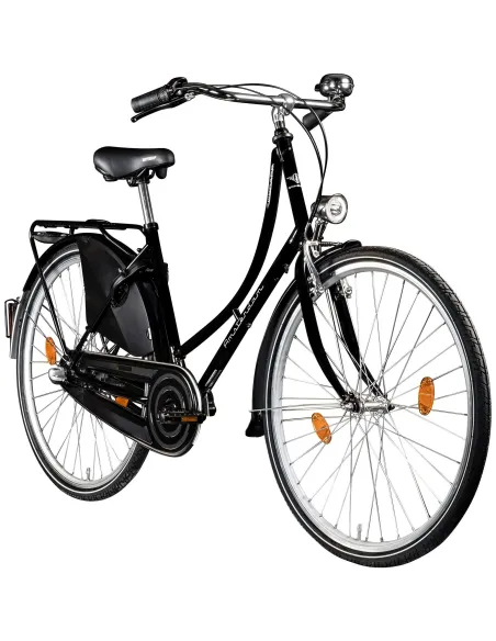 Rower Miejski Damski 28 Retro Damka Nexus 3 Błotniki Bagażnik Oświetlenie