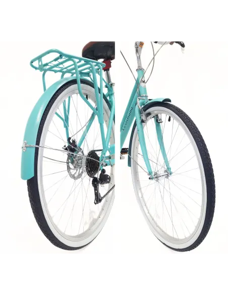 Rower Miejski 28" Uniseks Stal Tarczowy 7 biegów Bagażnik Światła Stopka