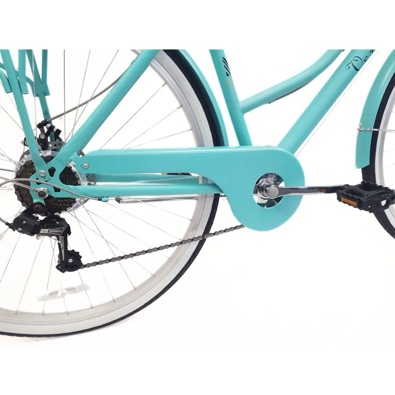 Rower Miejski 28" Uniseks Stal Tarczowy 7 biegów Bagażnik Światła Stopka